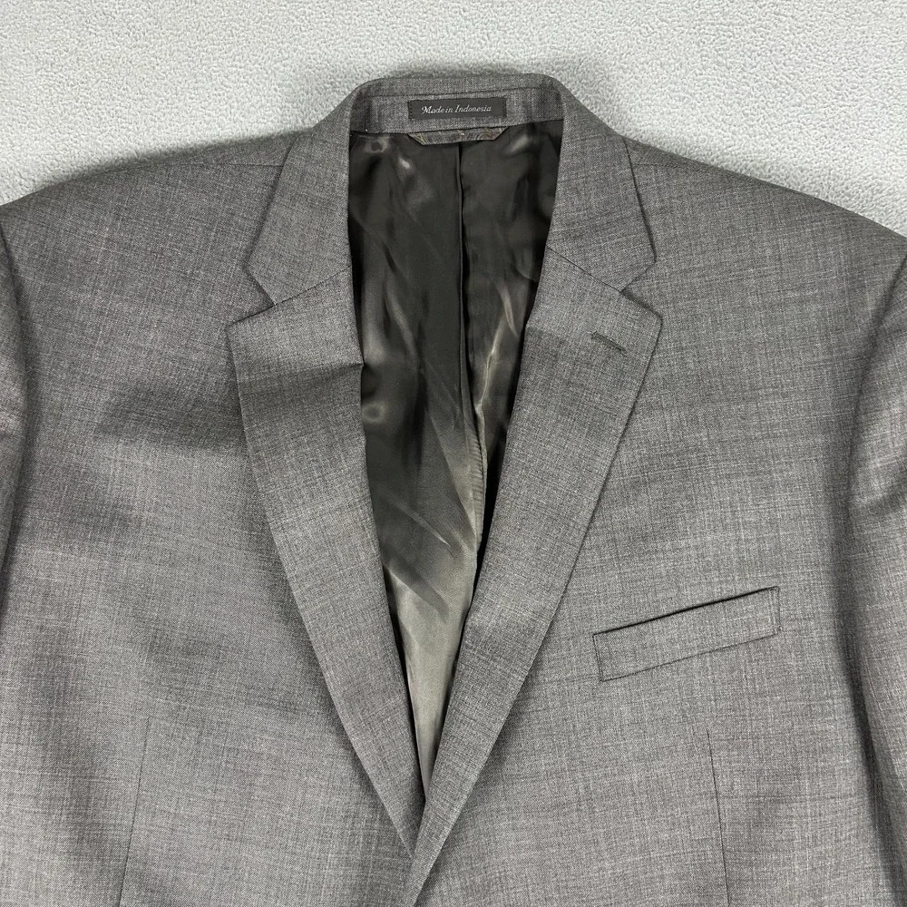 Lauren Ralph Lauren Blazer Mens 50R‎ Gray 2 Button 100% Wool Casual Business